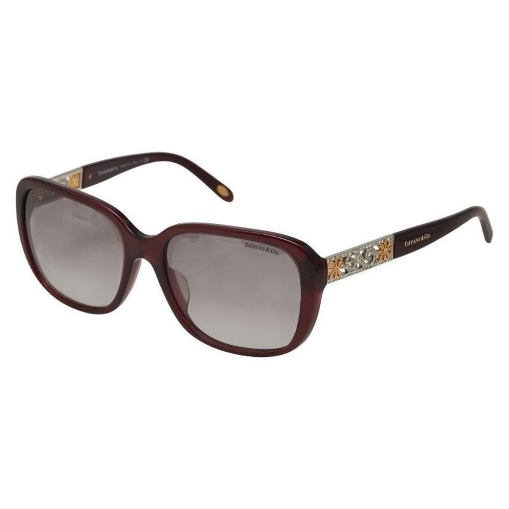 Tiffany & Co. Rhinestone Sunglasses Burgundy